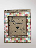 Sevimli Çerçeve Magnet  Fotoğraf Alanlı Buzdolabı Süsü  9,5 cm x 11 cm