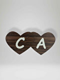 C Harfi (Sol Parça) – Ahşap Puzzle Kalp Harf Magnet – Buzdolabı Süsü – İkili Uyumlu (kod:992)