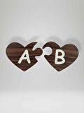 B Harfi (Sağ Parça) – Ahşap Puzzle Kalp Harf Magnet – Buzdolabı Süsü – İkili Uyumlu (kod:994)
