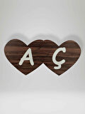 Ç Harfi (Sağ Parça) – Ahşap Puzzle Kalp Harf Magnet – Buzdolabı Süsü – İkili Uyumlu (kod:997)