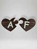 F Harfi (Sağ Parça) – Ahşap Puzzle Kalp Harf Magnet – Buzdolabı Süsü – İkili Uyumlu (kod:1003)
