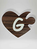 G Harfi (Sol Parça) – Ahşap Puzzle Kalp Harf Magnet – Buzdolabı Süsü – İkili Uyumlu (kod:1004)