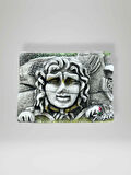 Medusa Figürlü 3D Taş Görünümlü Dekoratif  Polyester Magnet  Buzdolabı Süsü – Türkiye / Didim Hediyelik 7,5cm x 5,5cm (kod:1008)