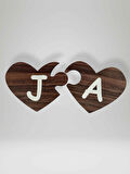 J Harfi (Sol Parça) – Ahşap Puzzle Kalp Harf Magnet – Buzdolabı Süsü – İkili Uyumlu (kod:1013)
