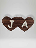 J Harfi (Sol Parça) – Ahşap Puzzle Kalp Harf Magnet – Buzdolabı Süsü – İkili Uyumlu (kod:1013)