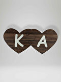 K Harfi (Sol Parça) – Ahşap Puzzle Kalp Harf Magnet – Buzdolabı Süsü – İkili Uyumlu (kod:1015)