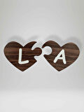 L Harfi (Sol Parça) – Ahşap Puzzle Kalp Harf Magnet – Buzdolabı Süsü – İkili Uyumlu (kod:1017)