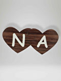 N Harfi (Sol Parça) – Ahşap Puzzle Kalp Harf Magnet – Buzdolabı Süsü – İkili Uyumlu (kod:1021)
