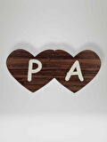 P Harfi (Sol Parça) – Ahşap Puzzle Kalp Harf Magnet – Buzdolabı Süsü – İkili Uyumlu (kod:1027)