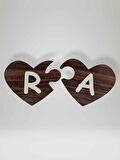 R Harfi (Sol Parça) – Ahşap Puzzle Kalp Harf Magnet – Buzdolabı Süsü – İkili Uyumlu (kod:1030)
