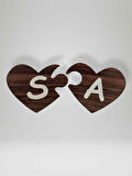 S Harfi (Sol Parça) – Ahşap Puzzle Kalp Harf Magnet – Buzdolabı Süsü – İkili Uyumlu (kod:1033)