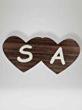 S Harfi (Sol Parça) – Ahşap Puzzle Kalp Harf Magnet – Buzdolabı Süsü – İkili Uyumlu (kod:1033)