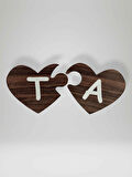 T Harfi (Sol Parça) – Ahşap Puzzle Kalp Harf Magnet – Buzdolabı Süsü – İkili Uyumlu (kod:1037)