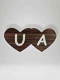 U Harfi (Sol Parça) – Ahşap Puzzle Kalp Harf Magnet – Buzdolabı Süsü – İkili Uyumlu (kod:1039)
