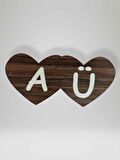 Ü Harfi (Sağ Parça) – Ahşap Puzzle Kalp Harf Magnet – Buzdolabı Süsü – İkili Uyumlu (kod:1042)