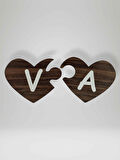 V Harfi (Sol Parça) – Ahşap Puzzle Kalp Harf Magnet – Buzdolabı Süsü – İkili Uyumlu (kod:1043)