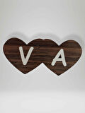 V Harfi (Sol Parça) – Ahşap Puzzle Kalp Harf Magnet – Buzdolabı Süsü – İkili Uyumlu (kod:1043)
