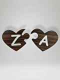 Z Harfi (Sol Parça) – Ahşap Puzzle Kalp Harf Magnet – Buzdolabı Süsü – İkili Uyumlu (kod:1048)