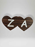 Z Harfi (Sol Parça) – Ahşap Puzzle Kalp Harf Magnet – Buzdolabı Süsü – İkili Uyumlu (kod:1048)