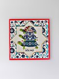 GÖLYAZI Temalı Polyester Kabartmalı Kaplumbağa Desen Magnet  7 x 7 cm – Dekoratif Hediyelik Buzdolabı Süsü  (kod:1167)