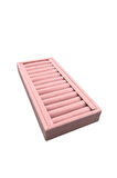 Yerli Üretim Süet Kumaş Pembe Renk 35 Cm / 11,5 Cm Kelepçe-bileklik Sergileme Standı