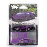 MINI GT 1:64 Lamborghini Revuelto Viola 30th Matte Mor Diecast Model Araba MGT01121-BL