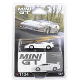 MINI GT 1:64 Lamborghini Countach 25th Anniversary White Diecast Model Araba MGT01134-BL