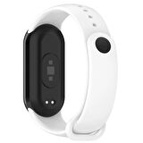 Xiaomi Mi Band 8 Mi Band 9 Uyumlu Silikon Kordon Bileklik Metal Klipsli