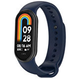 Xiaomi Mi Band 8 Mi Band 9 Uyumlu Silikon Kordon Bileklik Metal Klipsli