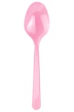 Omeyva 23 Cm. Plastik Mika Pembe Sorfa Piknik Seti - 48 Kişilik Tabak Çatal Kaşık Takımı