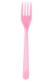Omeyva 23 Cm. Plastik Mika Pembe Sorfa Piknik Seti - 6 Kişilik Tabak Çatal Kaşık Takımı