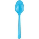 Omeyva Mika Plastik Turkuaz Sorfa Piknik Seti - 23 Cm. - 6 Kişilik Tabak Çatal Kaşık Takımı