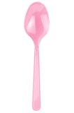 Omeyva 26 Cm. Plastik Mika Pembe Sorfa Piknik Seti - 6 Kişilik Tabak Çatal Kaşık Takımı