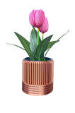 3D TASARIM BAKIR RENK MİNİ VAZO