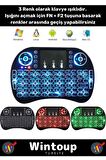 Mini Kablosuz Klavye Bluetooth Türkçe Siyah Mini Klavye Mouse Smart Tv Box