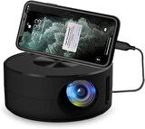 USB Destekli LED Işıklı Projektör - Taşınabilir, Kompakt Ev Sineması