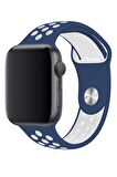 Watch 2 3 4 5 6 7 8 9 Se 38 40 41mm Uyumlu Delikli Spor Silikon Kordon Fraxi 