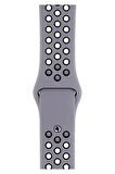 Watch 2 3 4 5 6 7 8 9 Se 38 40 41mm Uyumlu Delikli Spor Silikon Kordon Grayn 