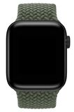 Watch 2 3 4 5 6 7 8 9 Se 38 40 41mm Uyumlu Örgü Loop Kordon Haki Medium Beden