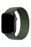 Watch 2 3 4 5 6 7 8 9 Se 38 40 41mm Uyumlu Örgü Loop Kordon Haki Large Beden