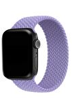 Watch 2 3 4 5 6 7 8 9 Se 38 40 41mm Uyumlu Örgü Loop Kordon Mor Large Beden