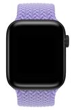 Watch 2 3 4 5 6 7 8 9 Se 38 40 41mm Uyumlu Örgü Loop Kordon Mor Large Beden