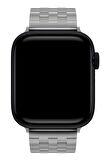 Watch 2 3 4 5 6 7 8 9 Se 38 40 41mm Uyumlu Brave Çelik Kordon Gri 