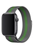 Watch 2 3 4 5 6 7 8 9 Se 38 40 41mm Uyumlu Milano Çelik Kordon Green Road