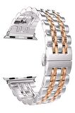 Watch 2 3 4 5 6 7 8 9 Se 38 40 41mm Uyumlu Steel Çelik Kordon Rose 