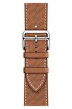 Watch 2 3 4 5 6 7 8 9 Se 38 40 41mm Uyumlu Hole Leather Kordon Kahve