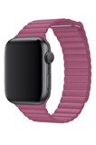 Watch 2 3 4 5 6 7 8 9 Se 38 40 41mm Uyumlu Klasik Deri Kordon Pink
