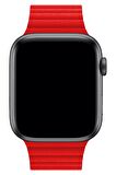 Watch 2 3 4 5 6 7 8 9 Se 38 40 41mm Uyumlu Klasik Deri Kordon Red