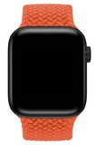 Watch 2 3 4 5 6 7 8 9 Se 42 44 45 49mm Uyumlu Örgü Loop Kordon Turuncu Medium Beden
