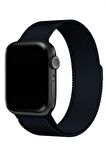 Watch 2 3 4 5 6 7 8 9 Se 42 44 45 49mm Uyumlu Milano Çelik Kordon Dark Blue